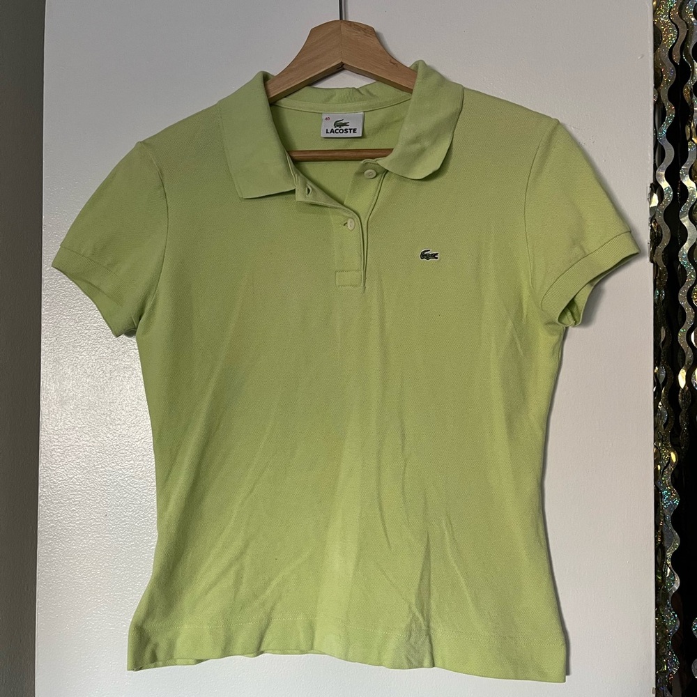 Citron Green Lacoste polo shirt in perfect condition y2k preppy 90s